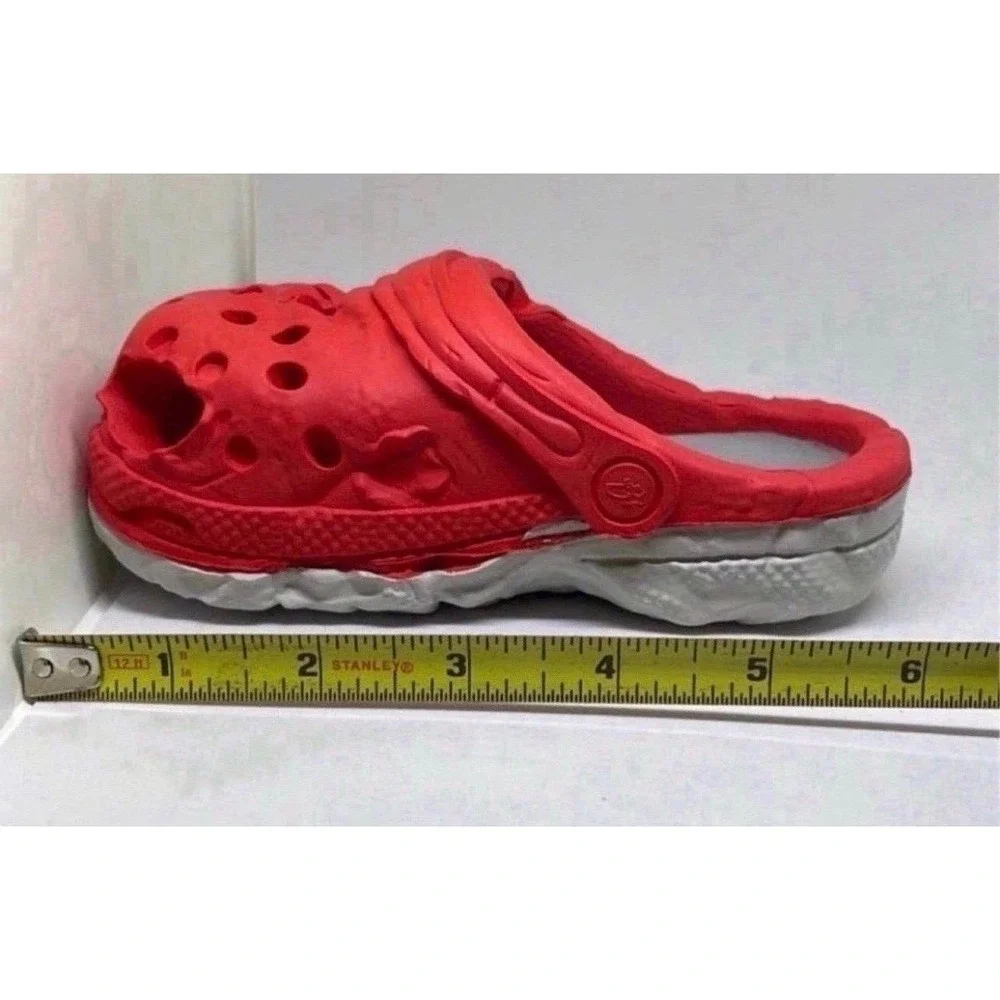 Dog Chew Toy Croc Style Red Rubber‎ Treat Dispensing Durable Medium Large